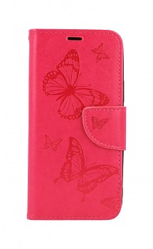 Knížkové pouzdro na iPhone 12 Butterfly růžové