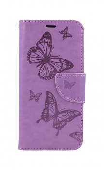 Knížkové pouzdro na iPhone 12 Butterfly fialové 