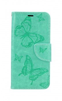 Knížkové pouzdro na iPhone 12 Butterfly zelené