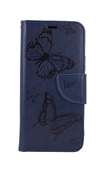 Knížkové pouzdro na iPhone 12 Butterfly modré tmavé