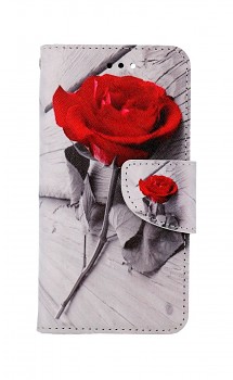 Knížkové pouzdro na iPhone SE 2020 Červená růže