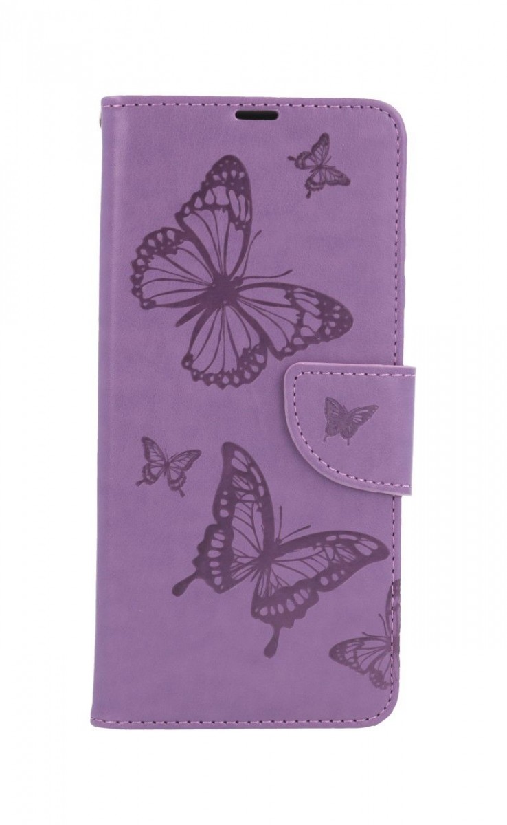 Knížkové pouzdro na Xiaomi Poco X3 Butterfly fialové 