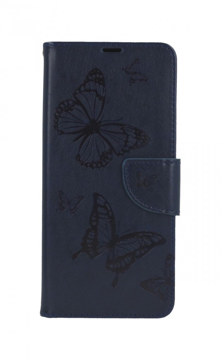 Knížkové pouzdro na Xiaomi Poco X3 Butterfly modré tmavé