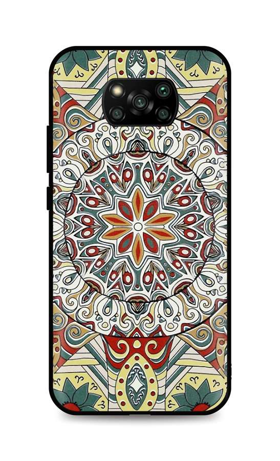 Zadní 3D silikonový kryt na Xiaomi Poco X3 Pro Barevná mandala