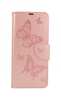 Knížkové pouzdro na Xiaomi Poco X3 Butterfly růžové světlé