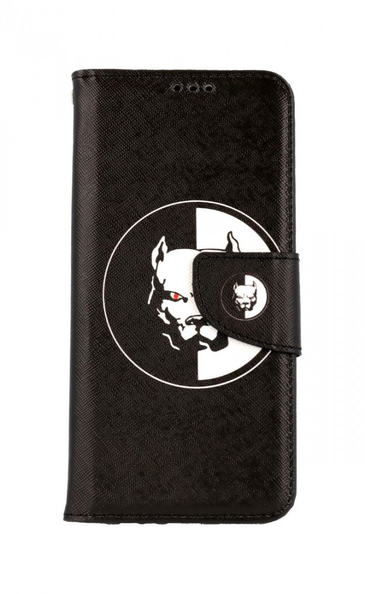 Knížkové pouzdro na Realme 8 Černobílý pitbull