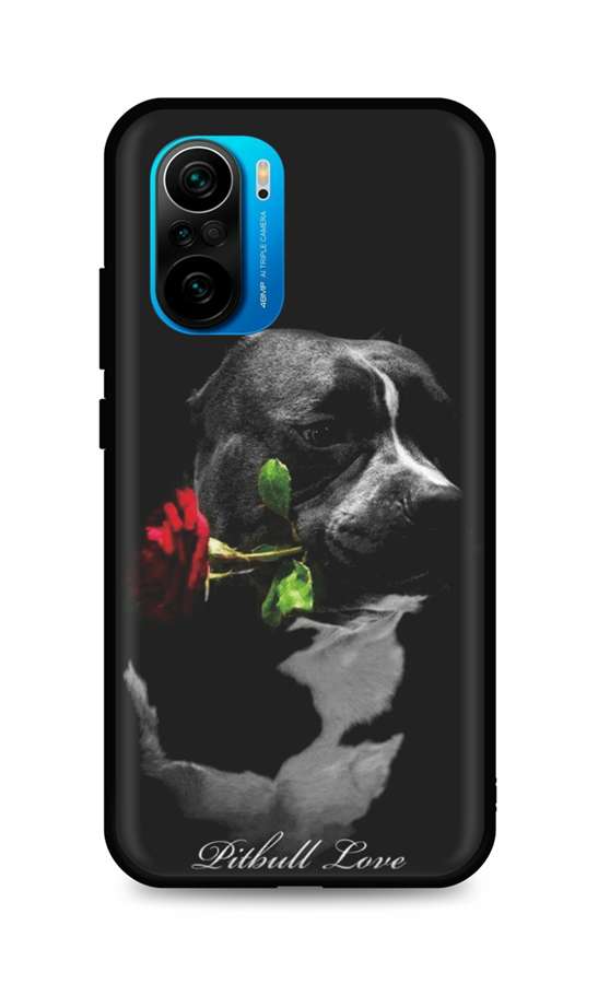 Zadní silikonový kryt DARK na Xiaomi Poco F3 Pitbull Love