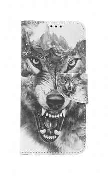 Knížkové pouzdro na Realme 8 Černobílý vlk