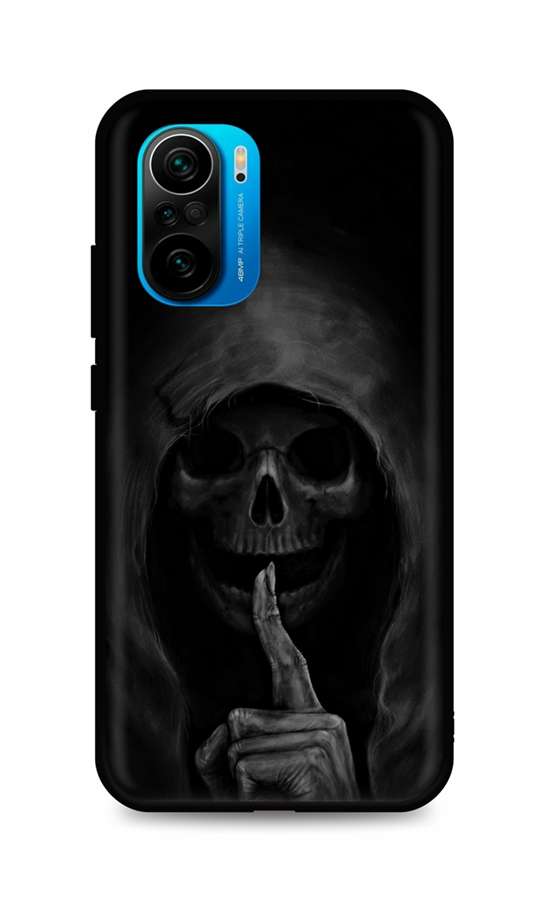 Zadní silikonový kryt DARK na Xiaomi Poco F3 Dark Grim Reaper