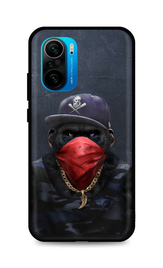 Zadní silikonový kryt DARK na Xiaomi Poco F3 Monkey Gangster