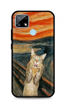 Zadní silikonový kryt DARK na Realme 7i Scared Cat