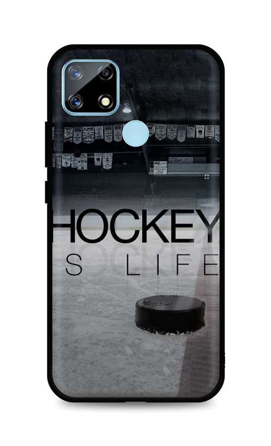 Zadní silikonový kryt DARK na Realme 7i Hockey Is Life