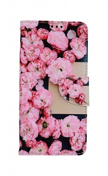 Knížkové pouzdro na Samsung A52 Růžové květy