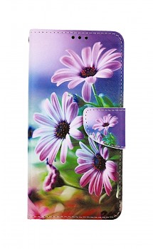 Knížkové pouzdro na Samsung A52 Fialové květy