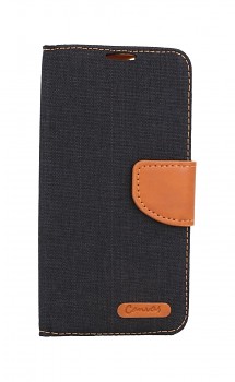 Knížkové pouzdro Canvas na iPhone 12 černé