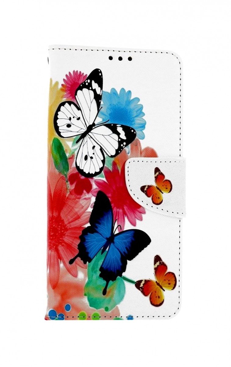 Knížkové pouzdro na Xiaomi Redmi Note 10S Barevné s motýlky
