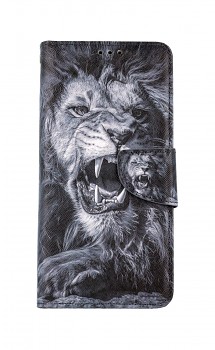 Knížkové pouzdro na Realme 7 Černobílý lev