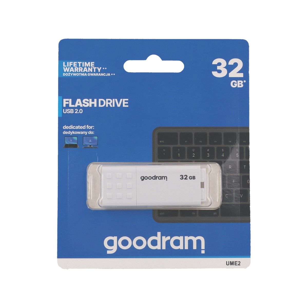 Levně Flash disk GOODRAM UME2 32GB bílý 63405