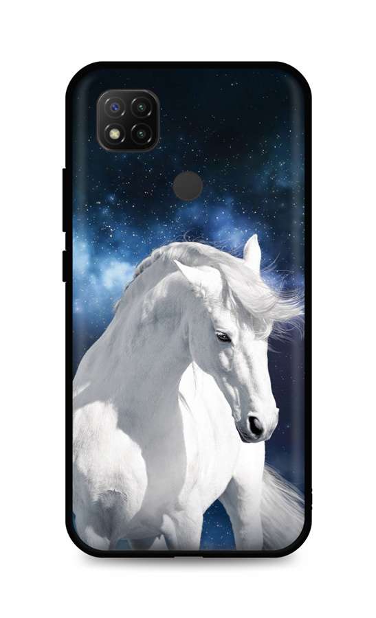 Zadní silikonový kryt DARK na Xiaomi Redmi 9C White Horse