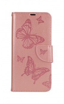 Knížkové pouzdro na Xiaomi Redmi Note 10 Butterfly růžové světlé