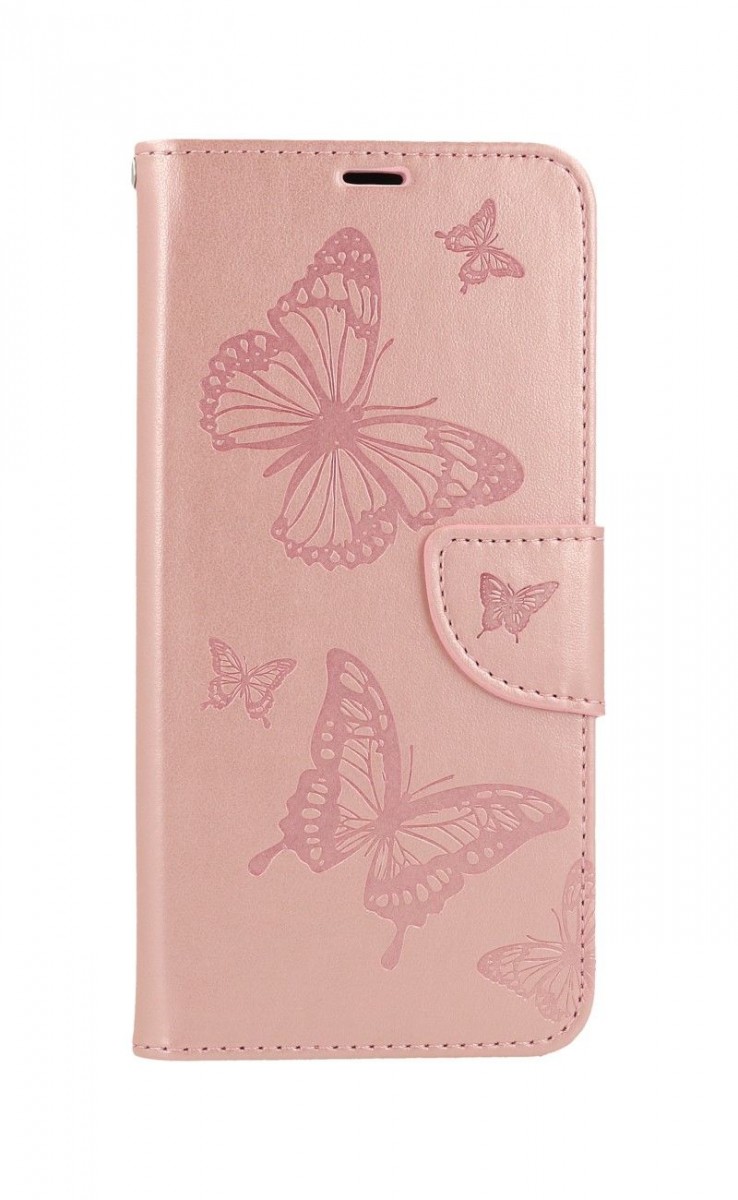 Knížkové pouzdro na Xiaomi Poco M3 Butterfly růžové světlé