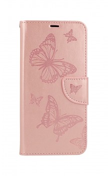 Knížkové pouzdro na Xiaomi Poco M3 Butterfly růžové světlé