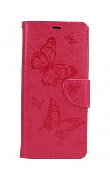Knížkové pouzdro na Samsung A22 5G Butterfly růžové