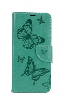 Knížkové pouzdro na Samsung A22 Butterfly zelené