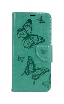 Knížkové pouzdro na Samsung A22 Butterfly zelené