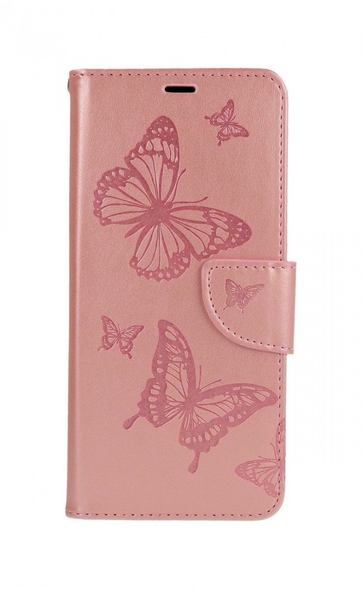 Knížkové pouzdro na Samsung A32 5G Butterfly růžové světlé