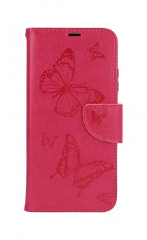 Knížkové pouzdro na Xiaomi Redmi Note 10S Butterfly růžové