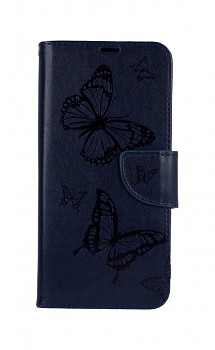 Knížkové pouzdro na Xiaomi Redmi Note 10S Butterfly modré tmavé
