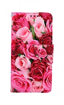 Knížkové pouzdro na iPhone 11 Růžové růžičky