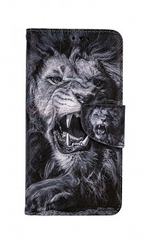 Knížkové pouzdro na iPhone 11 Černobílý lev