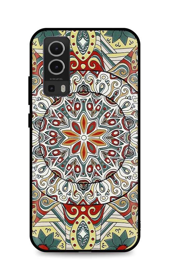 Zadní 3D silikonový kryt na Vivo Y72 5G Barevná mandala