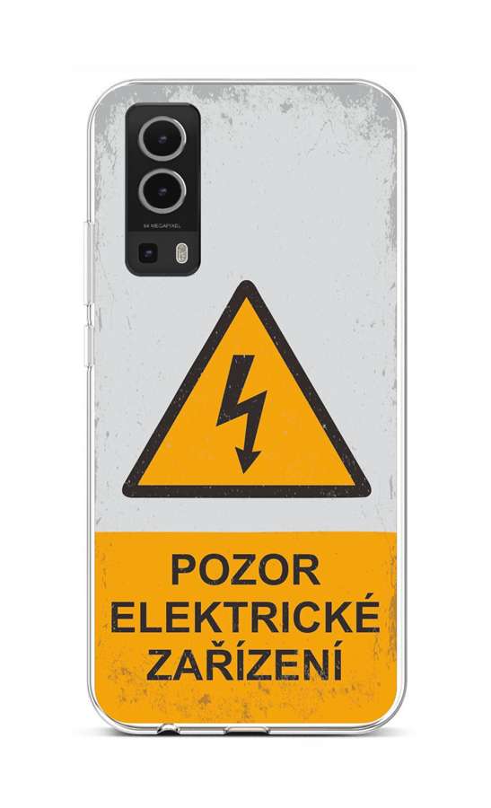 Zadní silikonový kryt na Vivo Y72 5G Pozor elektrické zařízení