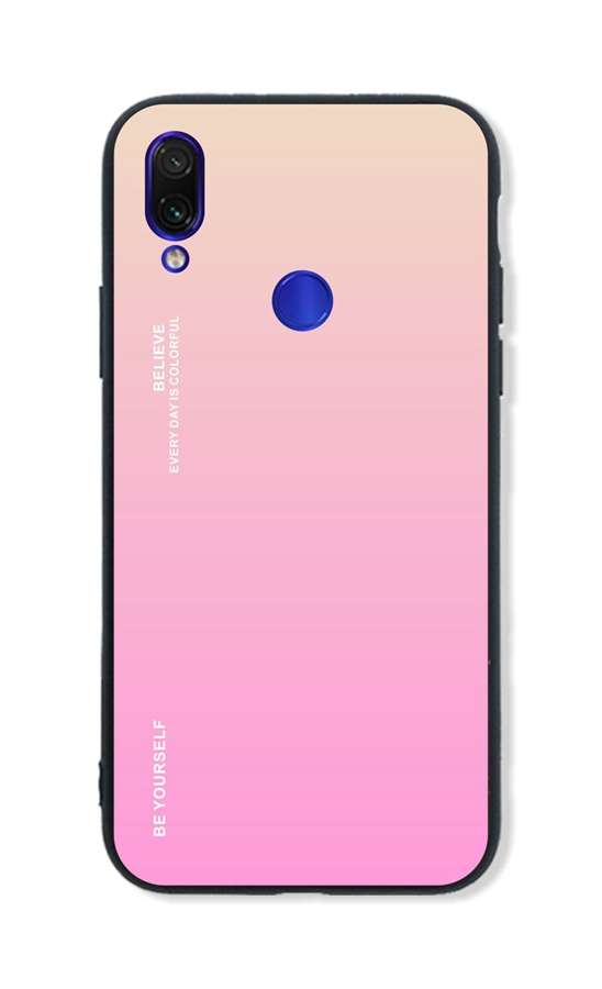 Zadní pevný kryt LUXURY na Xiaomi Redmi Note 7 duhový meruňkový