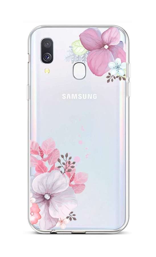 Zadní silikonový kryt na Samsung A40 Violet Blossom 