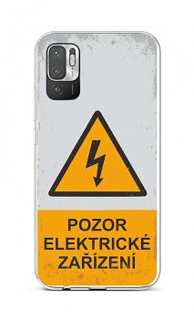 Zadní silikonový kryt na Xiaomi Redmi Note 10 5G Pozor elektrické zařízení