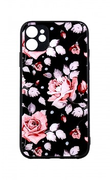 Zadní pevný kryt LUXURY na iPhone 11 Black Roses 