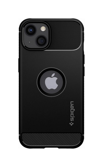 Zadní silikonový kryt Spigen Rugged Armor na iPhone 13 černý