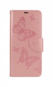 Knížkové pouzdro na Xiaomi Redmi Note 8T Butterfly růžové světlé