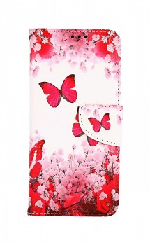 Knížkové pouzdro na Samsung A32 5G Růžoví motýlci