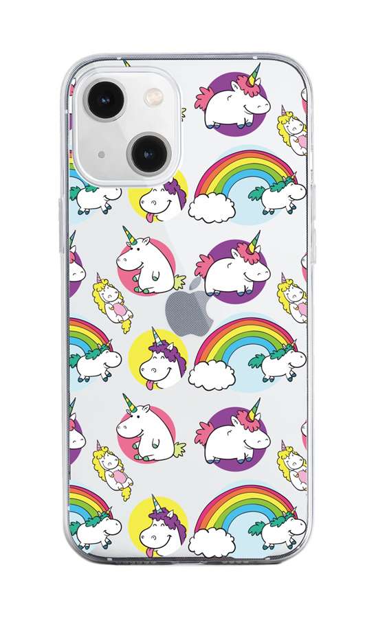 Zadní silikonový kryt na iPhone 13 Chunky Unicorns