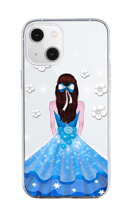 Levně Kryt TopQ iPhone 13 silikon Blue Princess 64658 (pouzdro neboli obal na mobil iPhone 13)