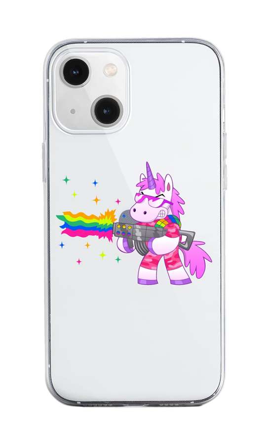 Levně Kryt TopQ iPhone 13 silikon Rainbow Gun 64672 (pouzdro neboli obal na mobil iPhone 13)