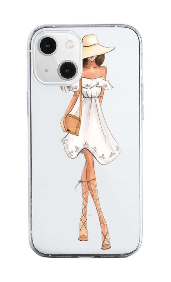 Levně Kryt TopQ iPhone 13 silikon Lady 5 64677 (pouzdro neboli obal na mobil iPhone 13)