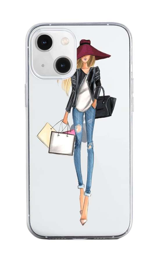 Levně Kryt TopQ iPhone 13 silikon Lady 2 64678 (pouzdro neboli obal na mobil iPhone 13)