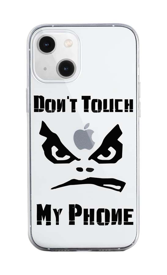 Zadní silikonový kryt na iPhone 13 mini Don't Touch průhledný