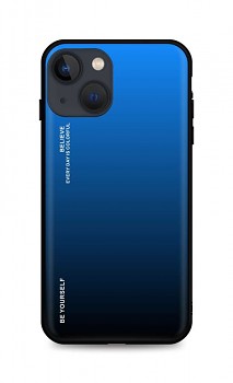 Zadní pevný kryt LUXURY na iPhone 13 duhový modrý